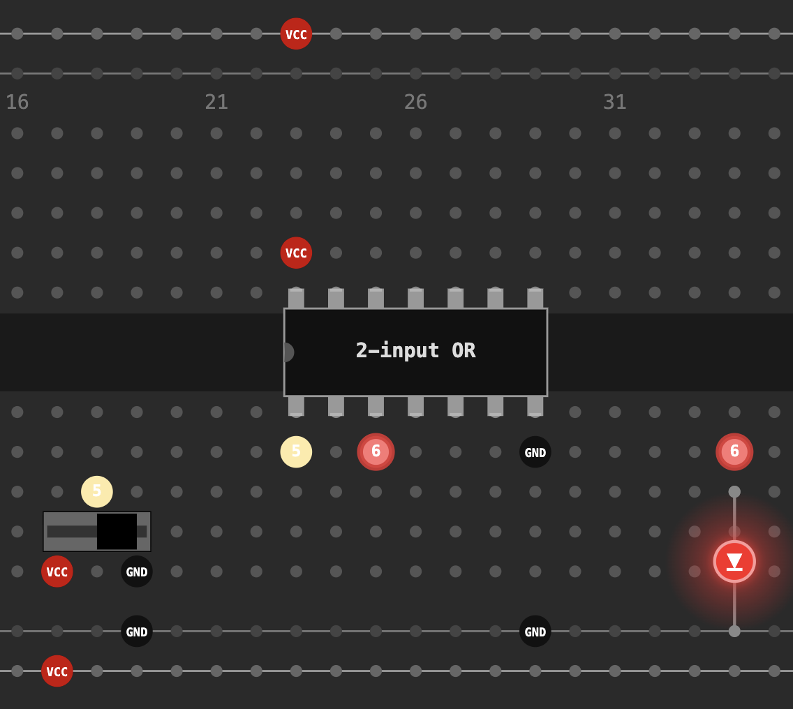 Floating input on OR gate example